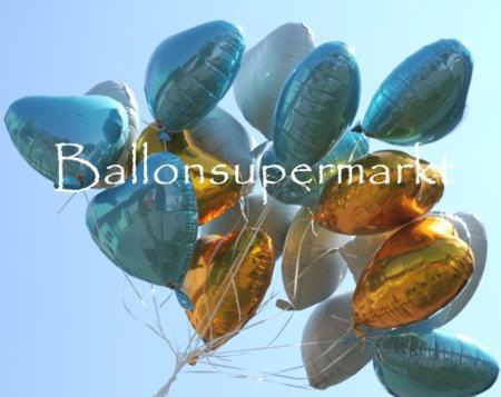 Herzluftballons aus Folie