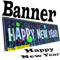 Silvesterdeko Banner Happy New Year