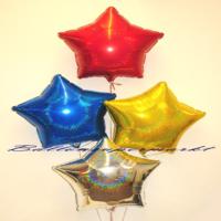 Silvesterdeko, Bunte holografisch glänzende Sternballons