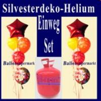 silvesterdeko ballondekoration, helium einweg, silvesterballons